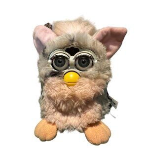 Gray Furby Model 70-800 Blue Eyes Tiger 1998 Hang Tag Tested Gift 1st Generation